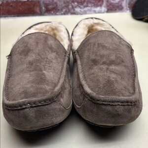 Men's Brown Suede Slippers box 23